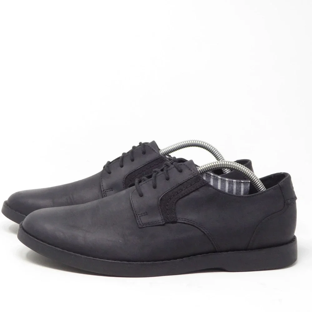 Sperry Mens Newman Oxford Shoes Black Leather Lace Up 9.5